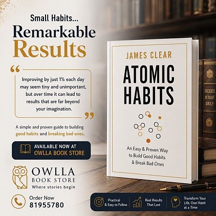 Small habits. Big transformations. 📖 The life you dream of isn't built overnight—it's built one small habit at a time. Atomic Habits by James Clear reveals how tiny daily improvements can lead to extraordinary results. 